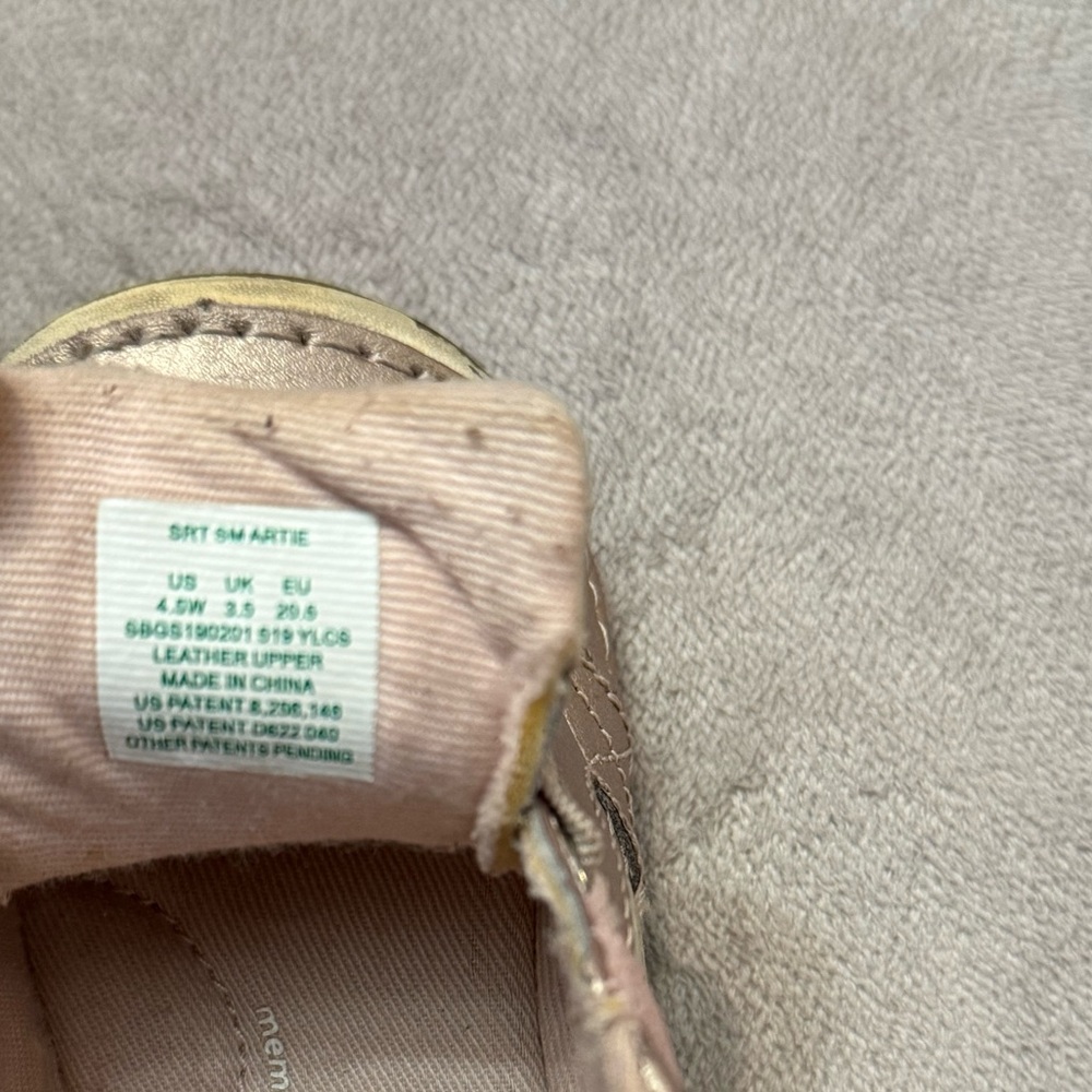 Stride Rite Toddler Shoes – Size 4.5 Wide (W) Metallic Pink Easy On/Off - Picture 7 of 8